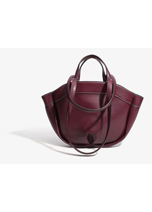Zara női táska, bordó tote, 21x5.5x24cm