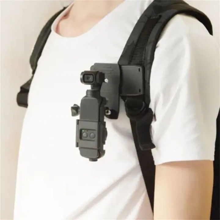 Поддръжка за разширение DJI Osmo Pocket с щипка за раница, черен, 14x8x7см