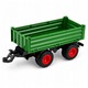 Tractor agricol cu remorca Lean Toys verde cauciucat 42x11.5x11cm 1:24