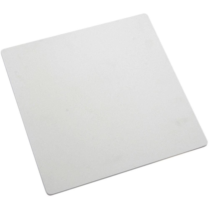 Piatra de copt pizza, alb, 28x26x0.8cm, cu perie curatare