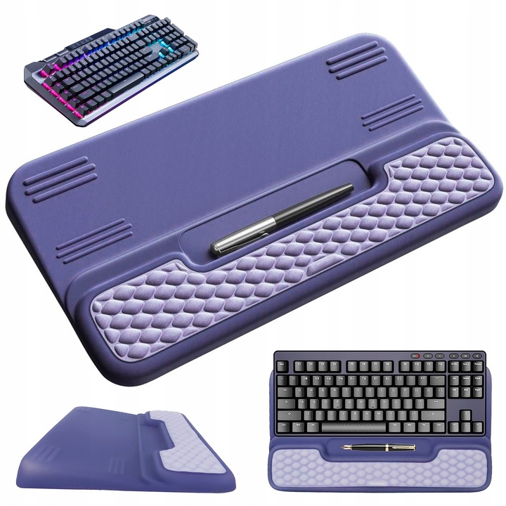 Suport ergonomic pentru incheietura mainii, suprafata mare, stabil, negru