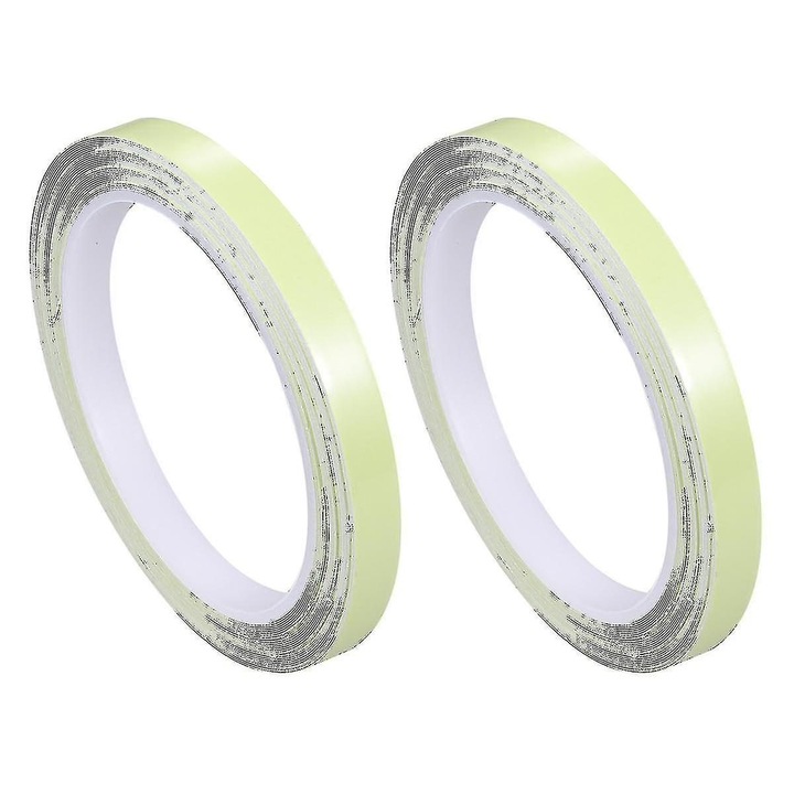2 db öntapadós autó reflektor matrica szett, fluoreszkáló zöld, 10.1x10.1x0.9 cm