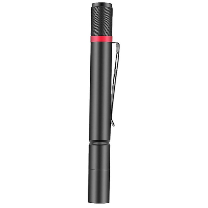 LED mini lámpa, fekete, alumínium, 13.5x1.5x1.5cm, 3W, vízálló