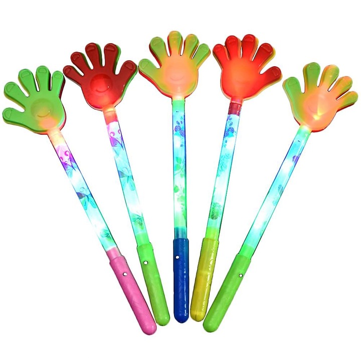 Set 5 batai luminoase din plastic, multicolor, 35x9x2cm