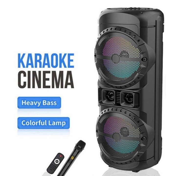 Karaoke hangszóró 12′ hüvelyk ZQS12201 vezeték nélküli mikrofonnal 50W Digital One LSSS10540 – 3813115, 50W