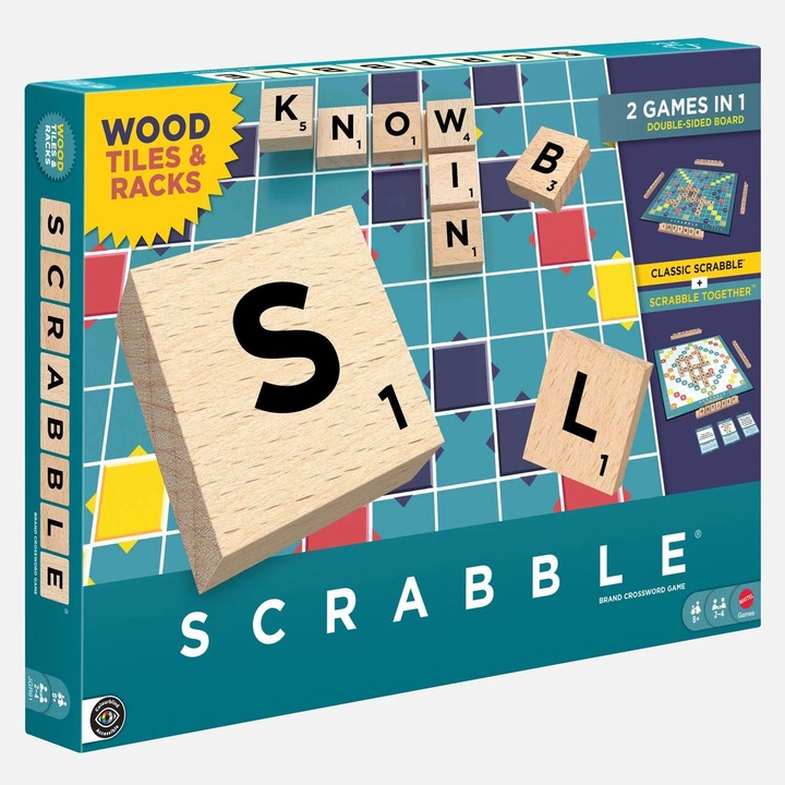 Семейна версия, Scrabble Wooden – българска версия, Картон, Многоцветен