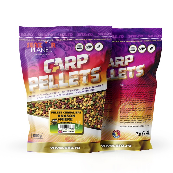 Pelete cerealiere, Senzor Planet, Anason & Miere 3mm 800g