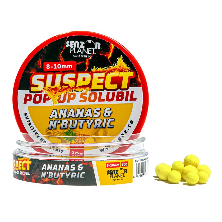Pop-up solubil, Suspect, Senzor Planet, Ananas & N`Butyric 8-10mm 30g