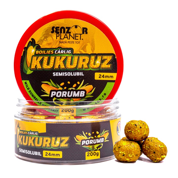 Boilies pentru carlig, Senzor Planet, Kukuruz Porumb 24mm 200g