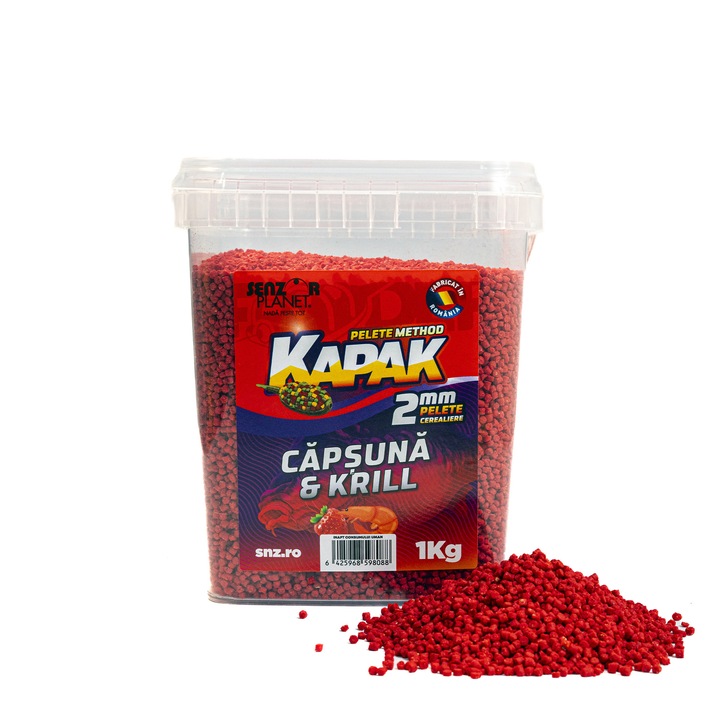 Pelete Cerealiere, Kapak, Senzor Planet, Capsuna & Krill 2mm 1kg