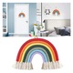 Decoratiune perete curcubeu tesut manual multicolor 30x40cm