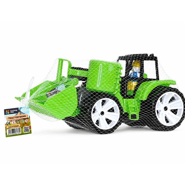 BAMS 2 traktor 2 lapattal Hashtag Toys Fekete-Zöld