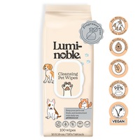 Servetele Umede XL Fara Parfum pentru Igiena Animalelor, Hipoalergenice si Hidratante, 20 × 19 cm, 50 g/m², Lumi-Noble, 100 buc