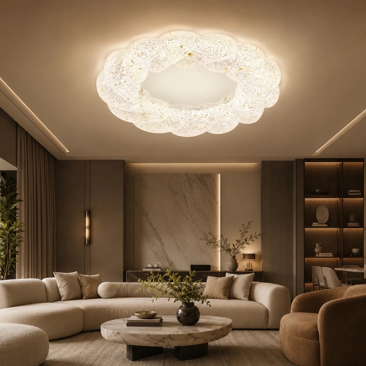 RFAN LED mennyezeti lámpa, R9191/500 modell, távirányítóval, 3 fényfajta, állítható fényerő, 160W, fehér