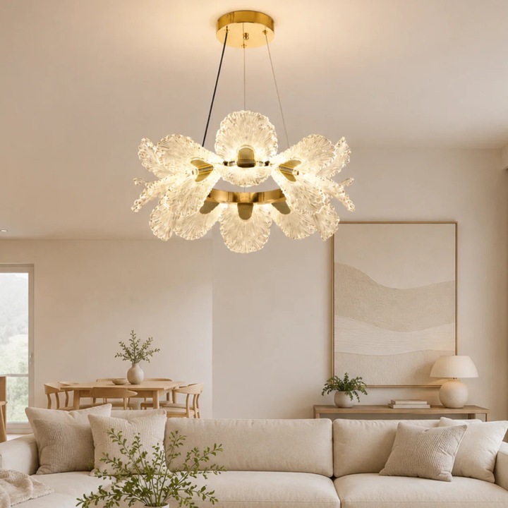 Fali lámpa RFAN, R9187/500 modell, távirányítóval, 3 fényfajta, állítható magasság, 80W, arany