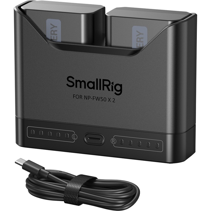 Set două baterii NP-FW50 și încărcător SmallRig 5488