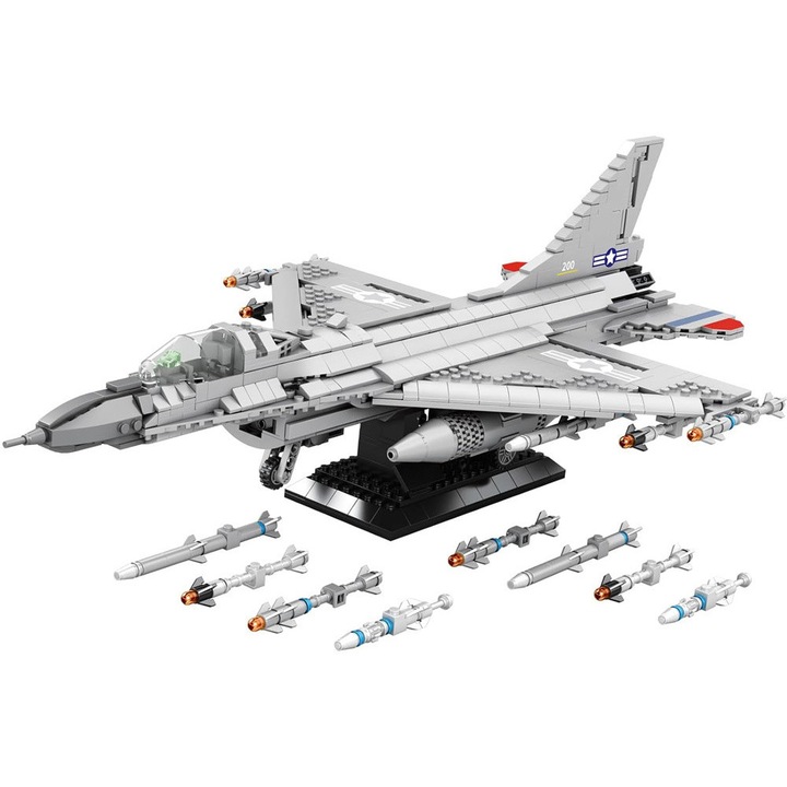 Reobrix F16 vadászrepülőgép - 1337 darabos építőkészlet