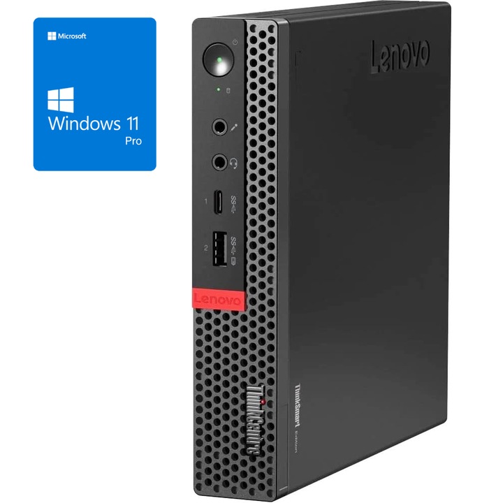 Lenovo ThinkCentre Mini számítógép, Intel Core i5 8400T, 8GB memória, 256GB SSD, Böngésző, Vírusírtó, Windows 11 Pro