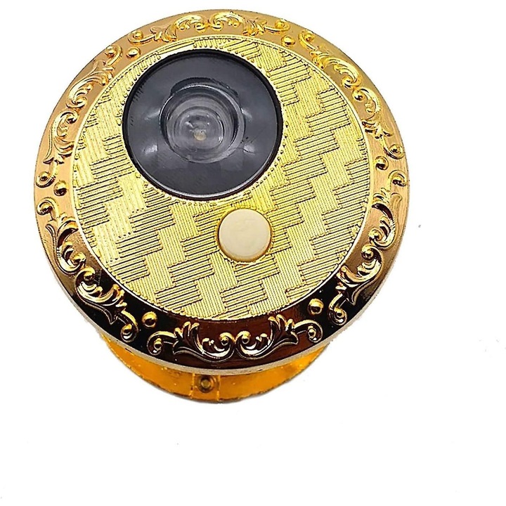 Kerek cink kémlelőnyílás, széles látószög, csengő funkció, 14mm
