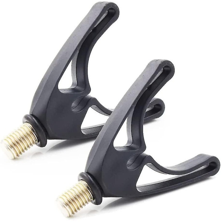 Suport lansete, negru, nylon si otel inoxidabil, 2 buc, 304, 8cm