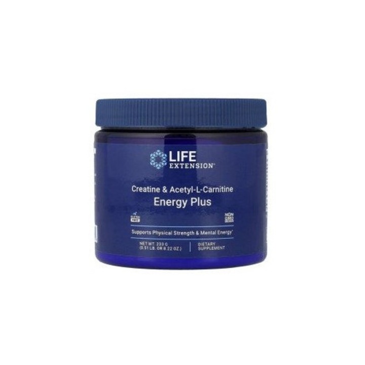 Life Extension Kreatin és acetil-L-karnitin Energia Plusz 233 g Ez az