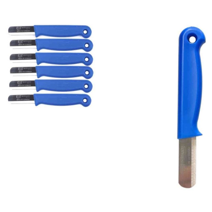Kések és kés szett, Impex, 4 cm-es kerekitett penge, acél, 6 darabos szett