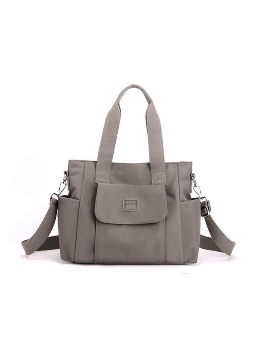 Női táska, retro, váll- és crossbody, nagy kapacitású, bézs, 30x20x10cm