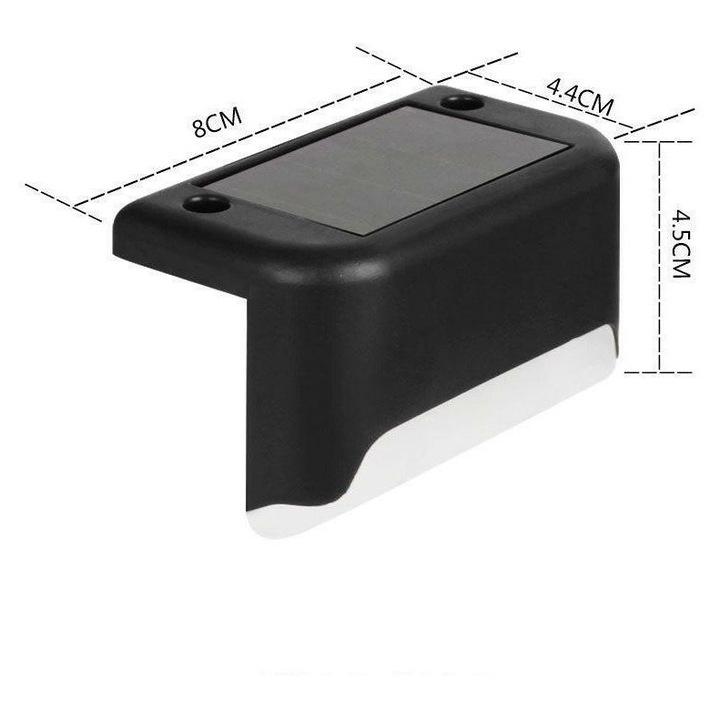 OEM napelemes kerti lámpa, vízálló, fehér, 7.5x5x3.5cm
