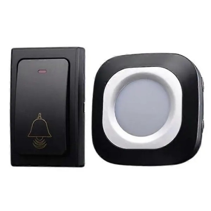Intelligens vezeték nélküli csengő, fekete, 280m, IP47, 36 dallam, 100dB
