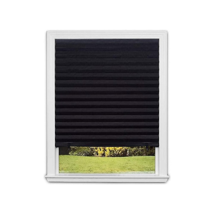 Blackout pliszé roló, lánc nélküli, könnyen vágható és felszerelhető, fehér, 90x180cm