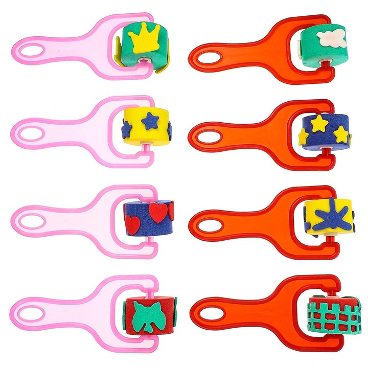 Set 8 role burete pictura copii multicolor 14x6.5x4cm