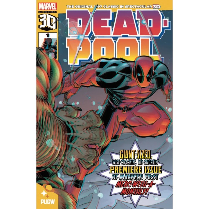 Képregény Deadpool, 1998, 01, OS, Pan Dimensional 3D Edition, Szerző Joe Kelly