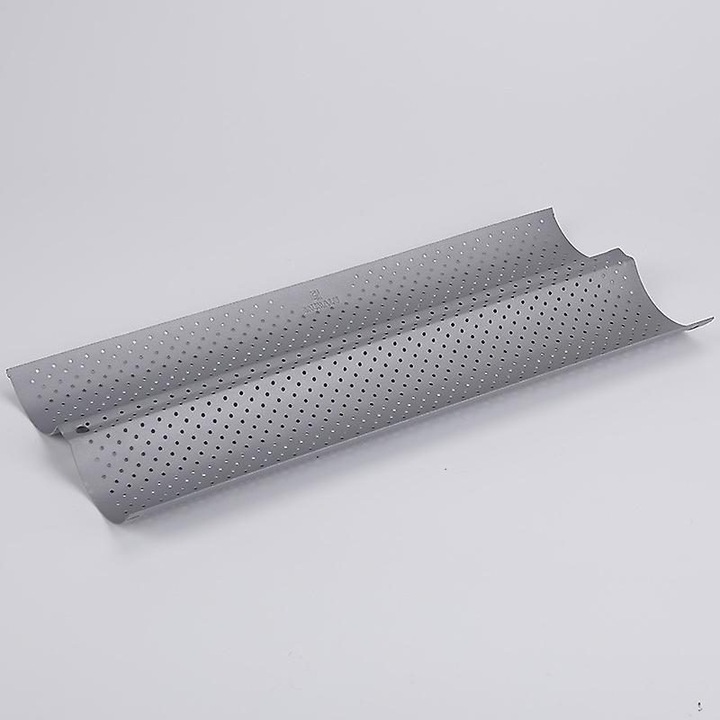 Tava copt baghete 3 compartimente neaderenta 38.5x28cm