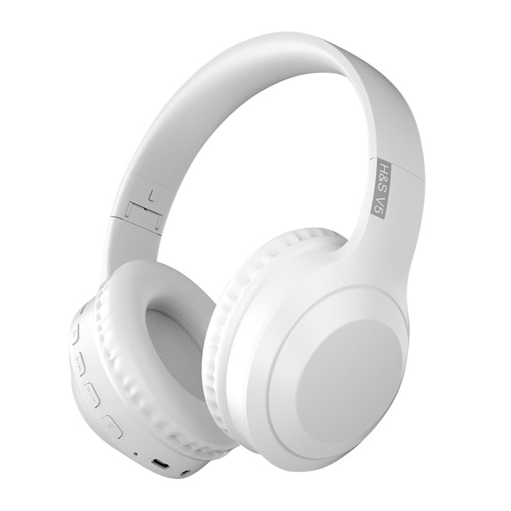 Bluetooth fejhallgató, színátmenetes, zajszűrős, bézs, 12 óra üzemidő
