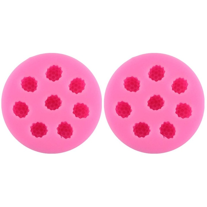 Set 2 forme silicon mulberry 7.6x7.6x1.3cm roz