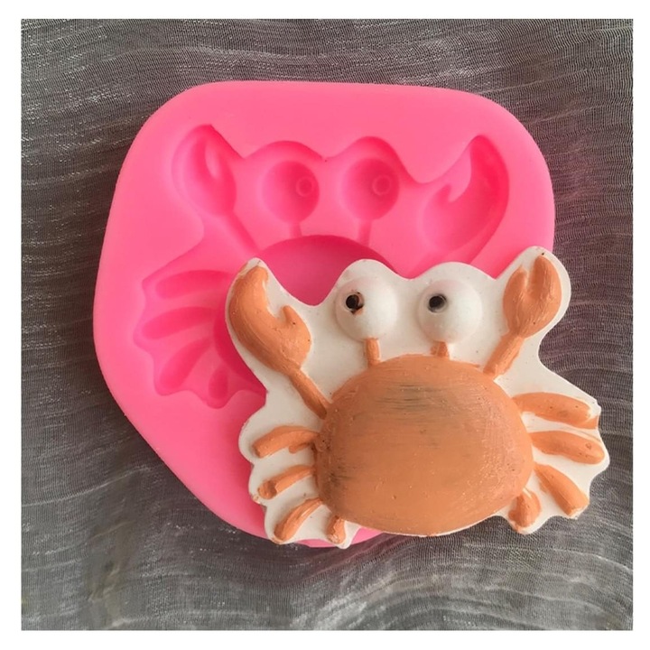 Forma prajituri crab, silicon, reutilizabil, 6.5x6cm