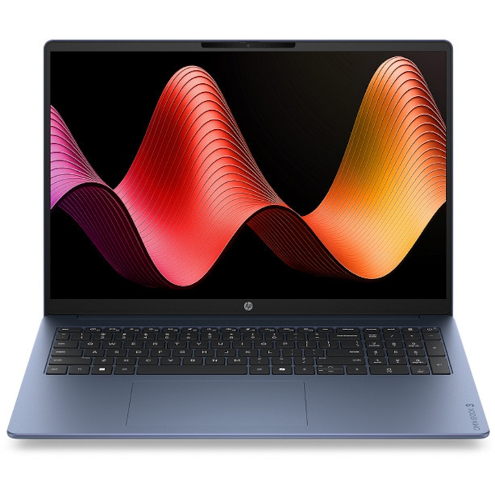 Laptop HP OmniBook 3 16-by0026nn cu procesor AMD Ryzen™ 5 40 pana la 4.30 GHz, 16", 2K, IPS, 16GB RAM, 256GB SSD, AMD Radeon™ 610M, Free DOS, Starlit Blue