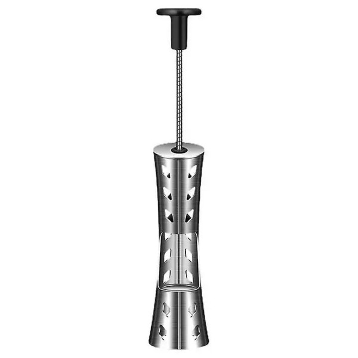 Scotitor samburi pentru fructe otel inoxidabil CJ-FQ-K0384-260527-557, multifunctional pentru cirese/curmale/struguri, argintiu cu maner negru