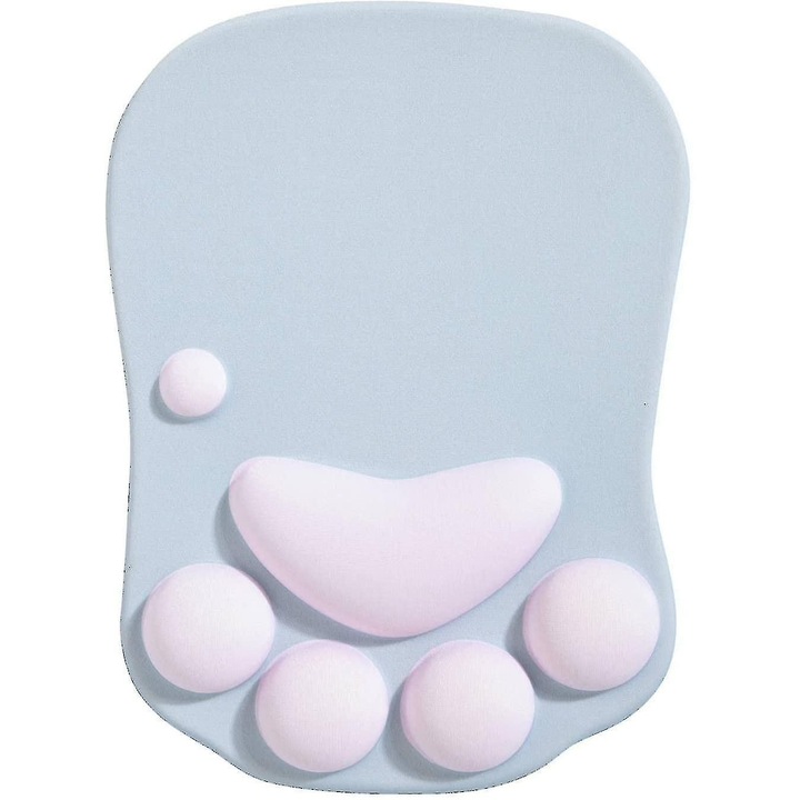 Ergonomikus egérpad csuklótámasszal, szilikon, 27x20x2.5cm, többszínű
