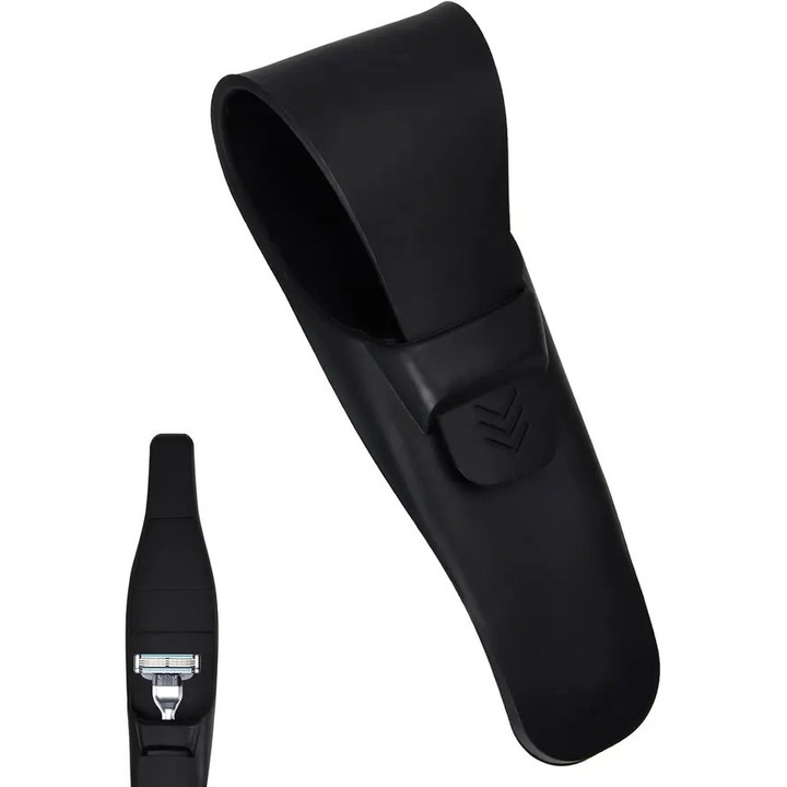 Husa protectie aparat ras, silicon, negru, 15x5x3cm