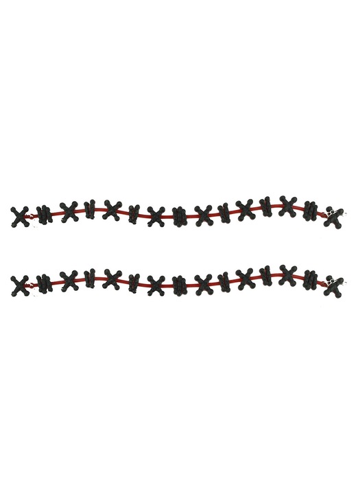 Halloween vámpír nyaklánc, vér choker nyaklánc, ijesztő Halloween parti dekorációk, 2 db, piros és fekete csontok