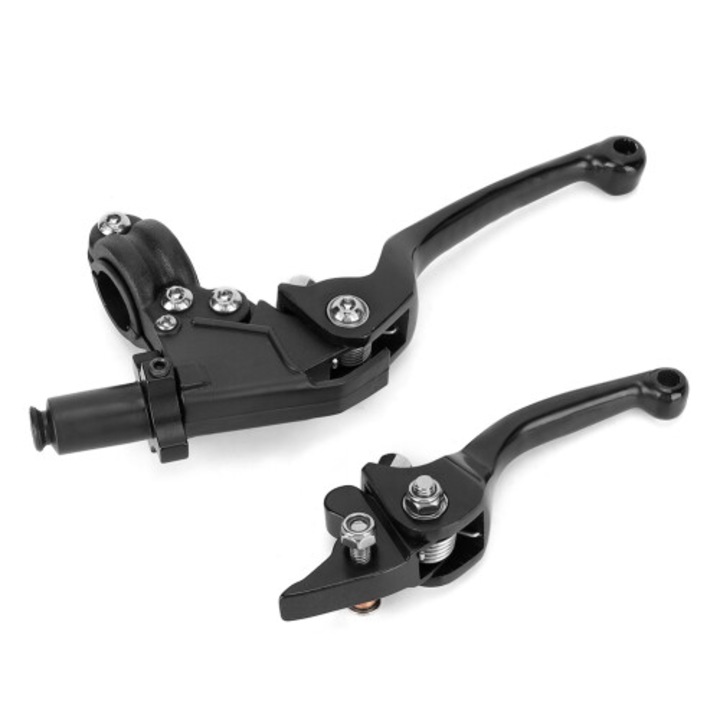 Set manete frana si ambreiaj motocicleta universal pliabil 360 grade