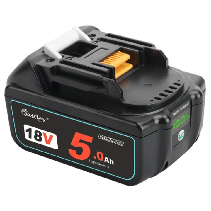 Acumulator 18V 5.0Ah, compatibil Makita, negru