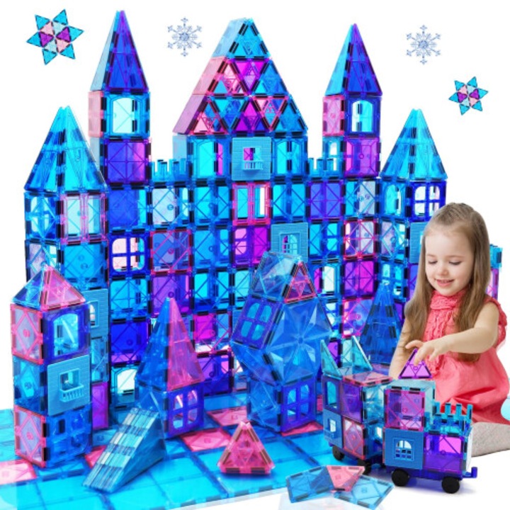 Set de constructie 102 piese, castel printesa, multicolor, STEM