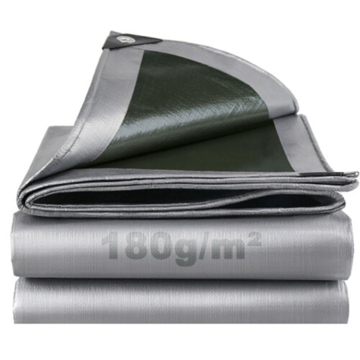 Prelata impermeabila 2x3m, rezistenta, 180 GSM, cu ochiuri intarite, pentru gradina