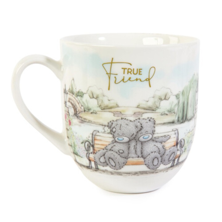 Cana portelan fin Tatty Teddy, cadou, alb, 350ml