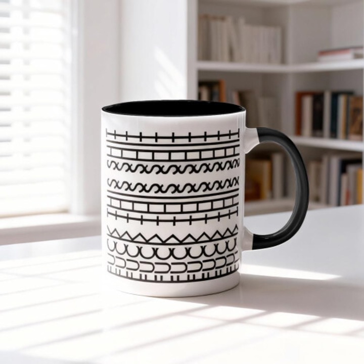 Cana ceramica amuzanta cu mesaj ascuns, multicolor, 350ml
