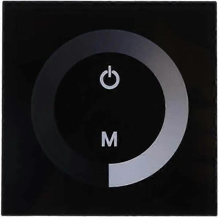 LED dimmer érintőpanel vezérlő, fekete, 8.6x8.6x3.5cm