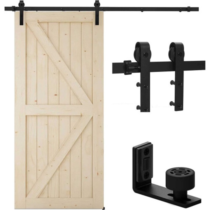Kit accesorii usa culisanta 183cm ghidaj podea reglabil