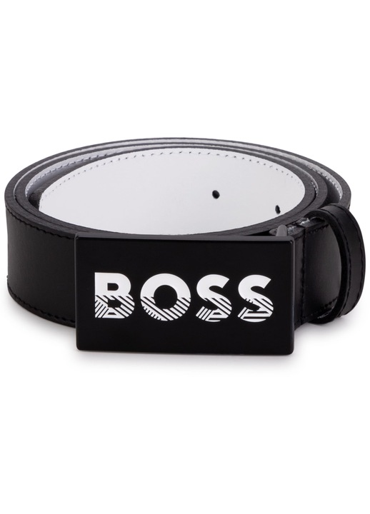 Curea baieti Boss Kids piele naturala negru 80cm